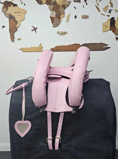 Sela Inky Dinky de COURO cor rosa - NOVO - Oficial