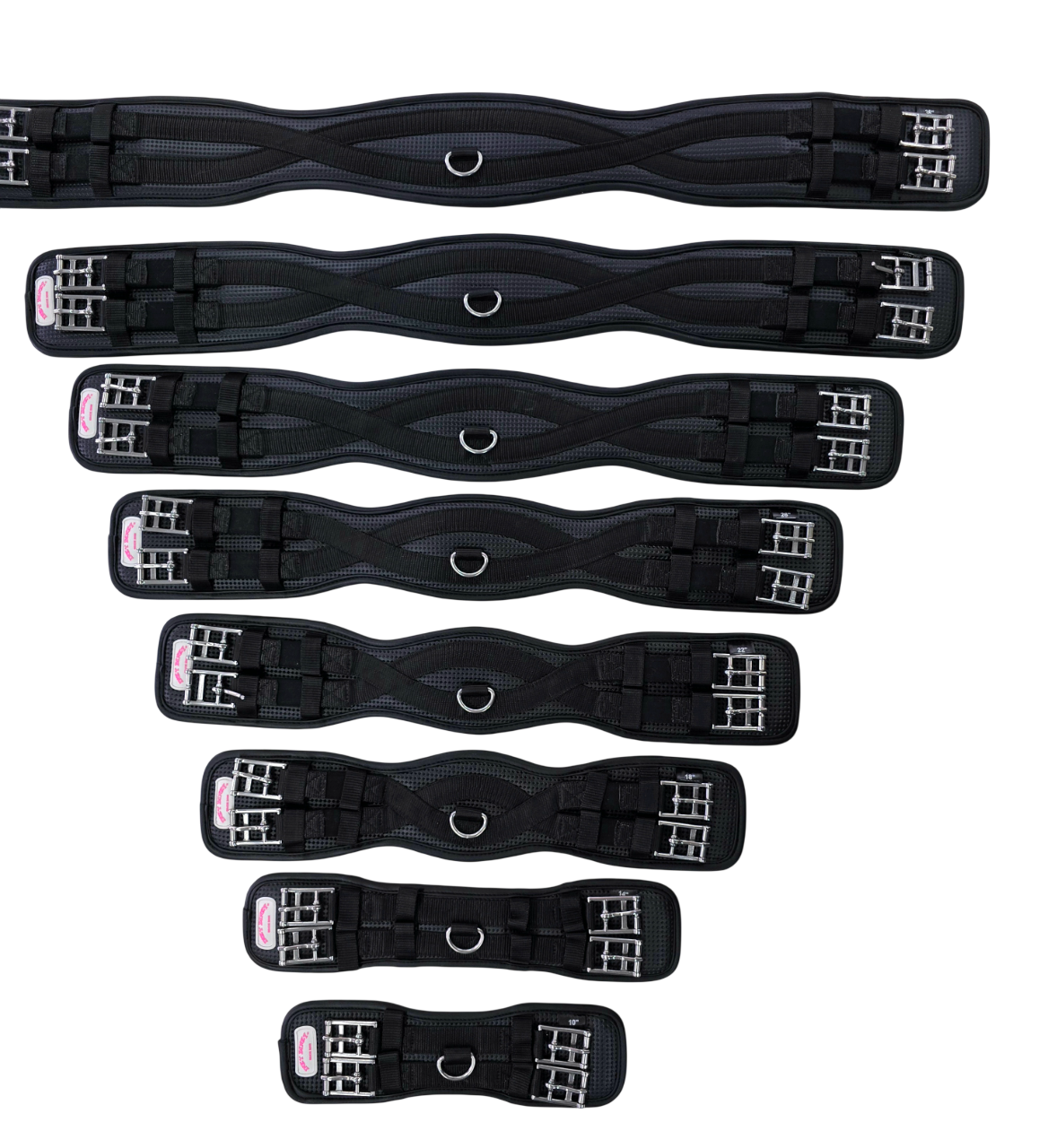 Inky Dinky Dressage magabelti stærðir 25cm/10" - 95cm/38"  