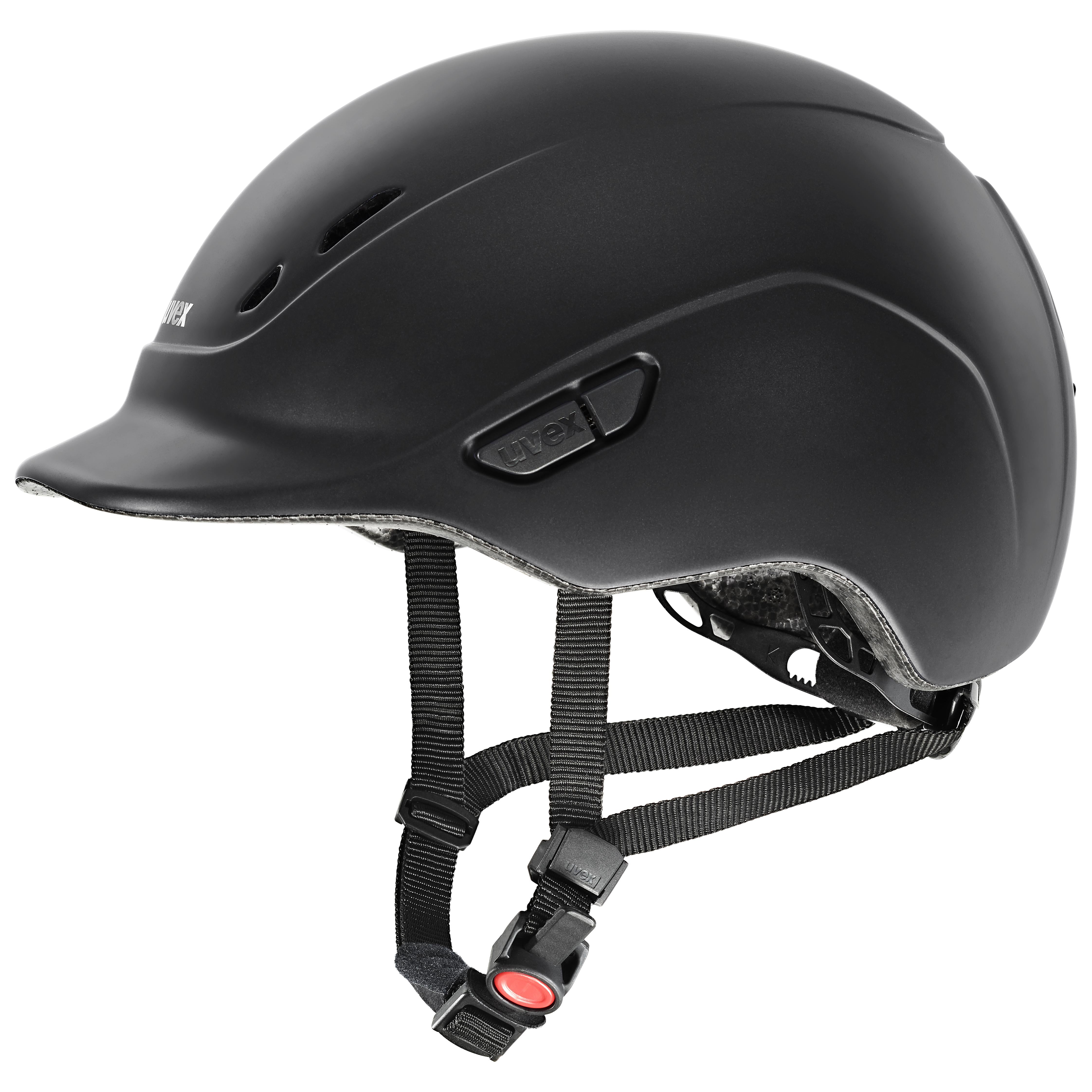 Uvex - Matt svart - Justerbar barnehjelm størrelse 49-54 cm